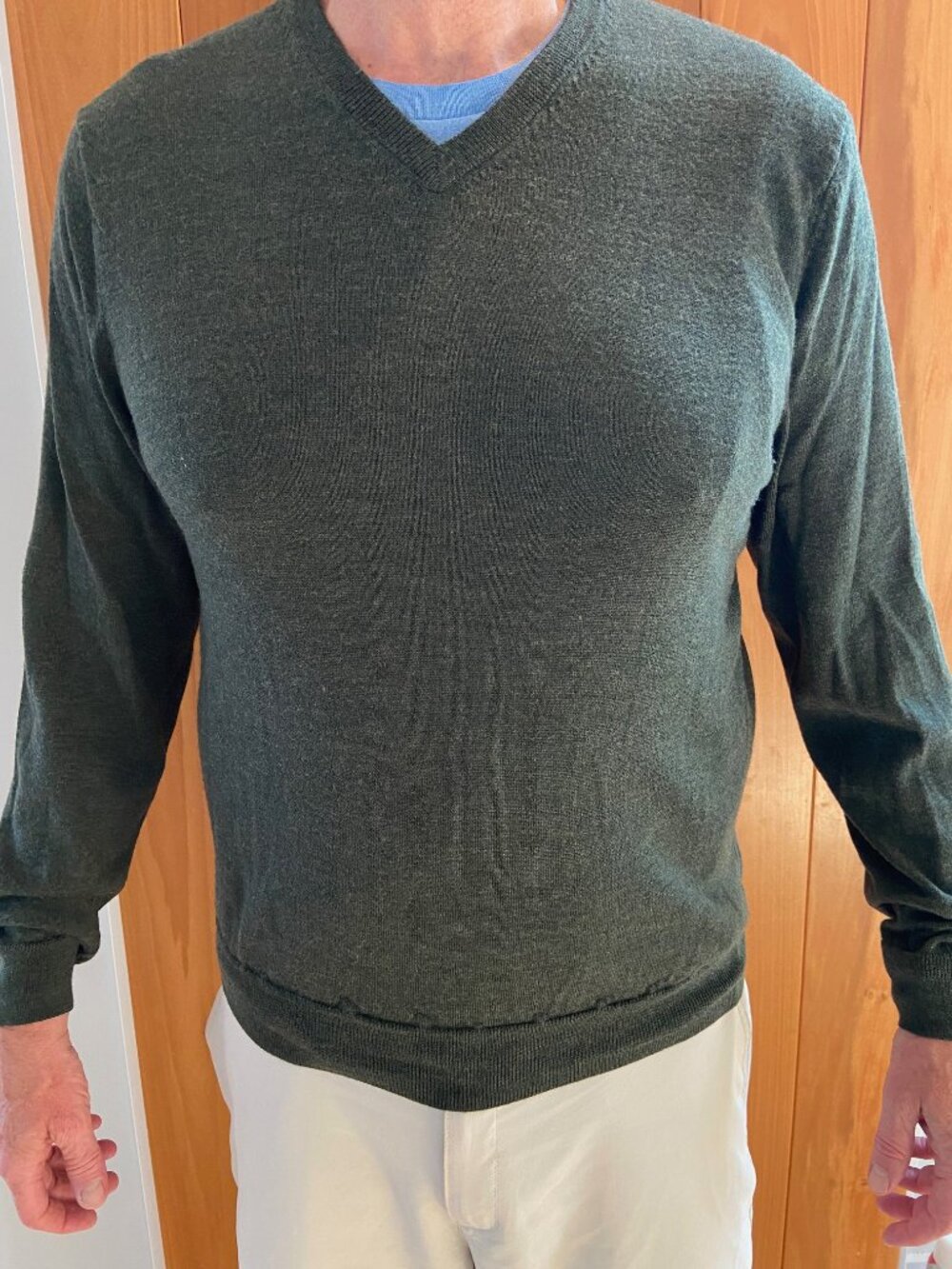 Jos. A. Bank Men's V-Neck Sweater in Olive